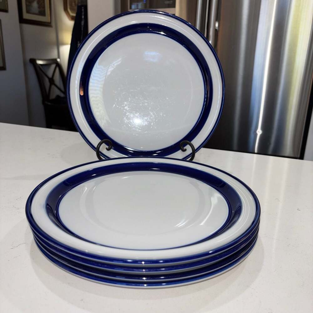Set of 5 Noritake Stoneware Fjord B951 Dinner Plates